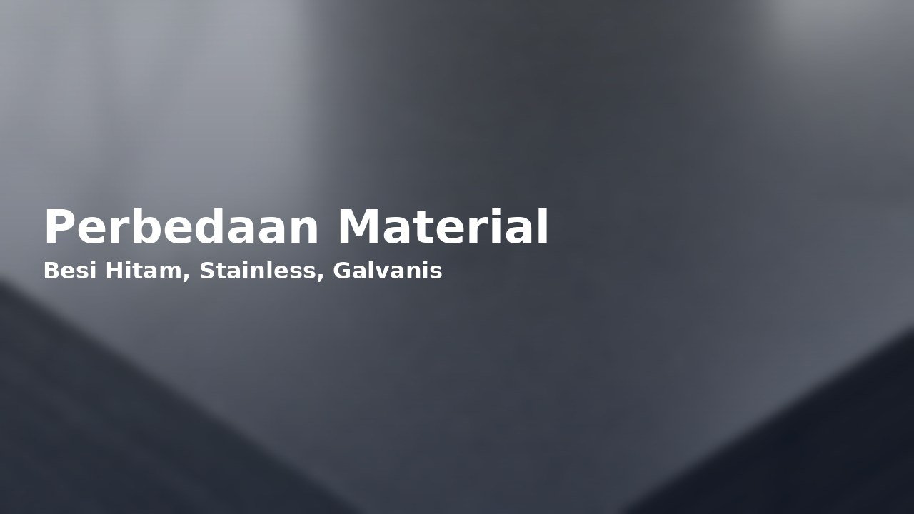 Perbedaan Besi Hitam, Stainless Steel, dan Galvanis